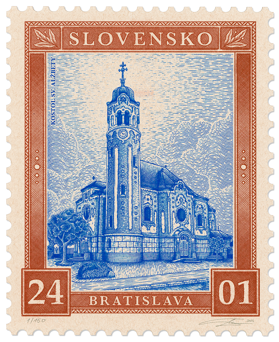 Známka Modrý kostolík